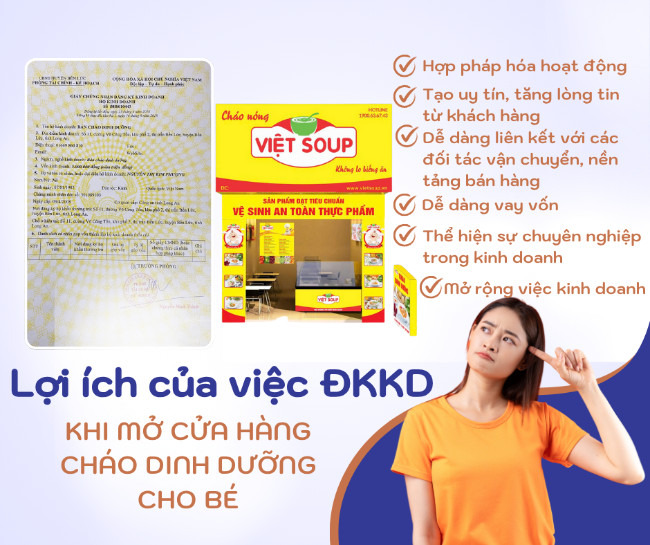 Mở quán cháo dinh dưỡng cho bé có cần giấy phép kinh doanh không