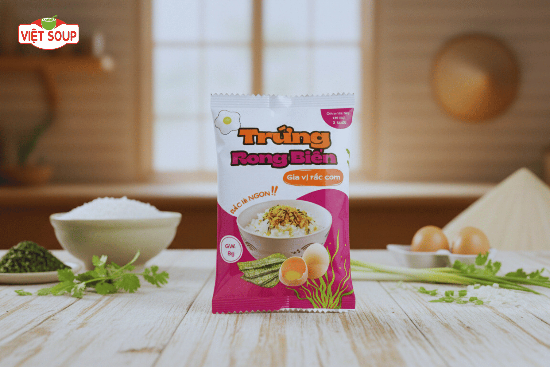 Gia vị rắc cơm: Trứng Rong Biển