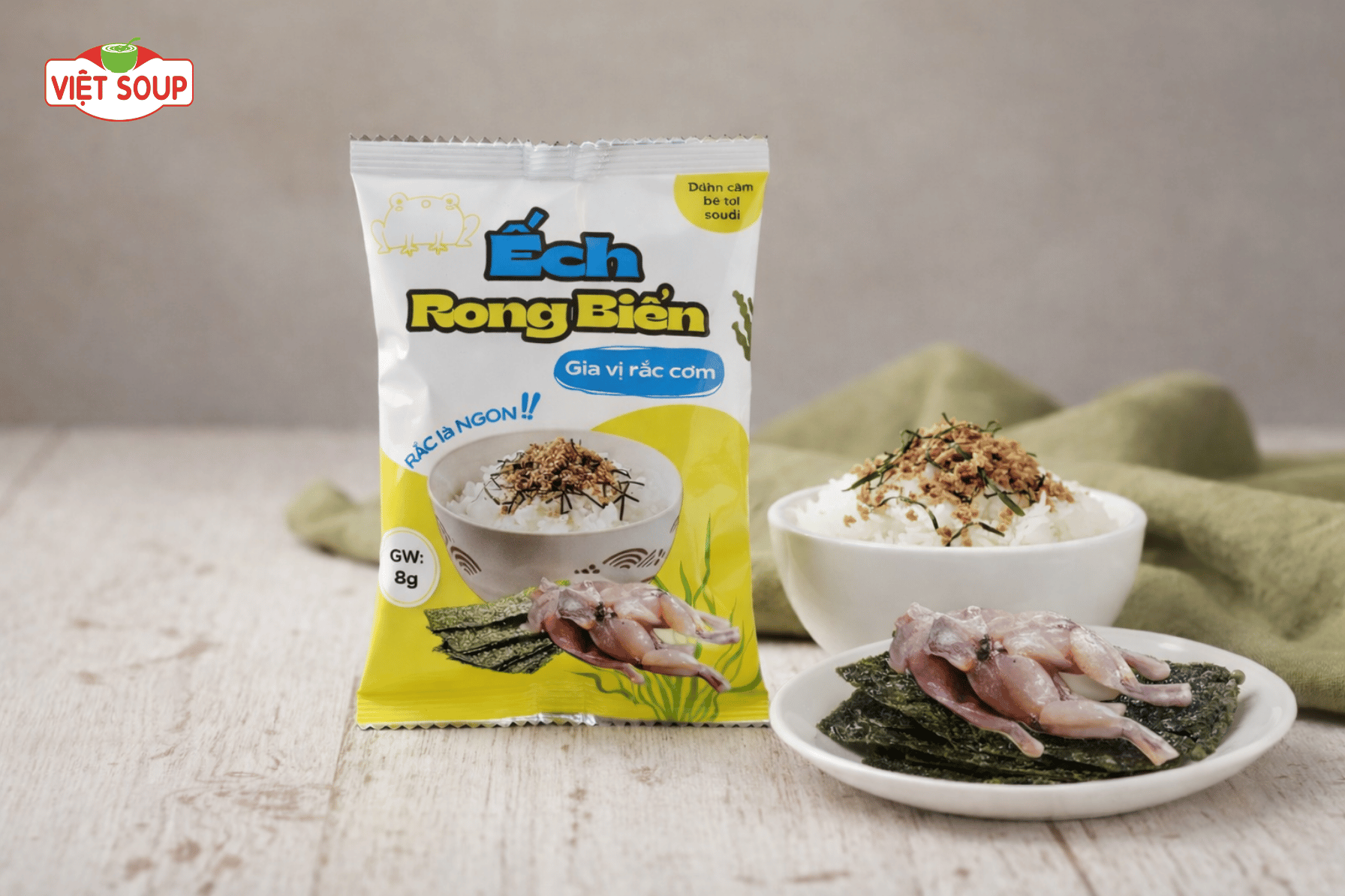 Gia vị rắc cơm: Ếch Rong Biển